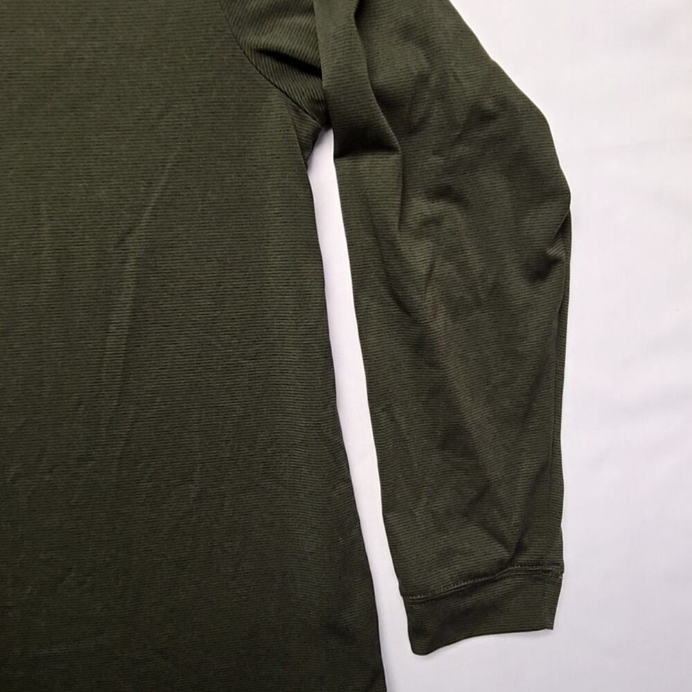 PGA Tour Shirt Long Sleeve Polo Striped Dark Green Mens Large Golf Top - Picture 3 of 8